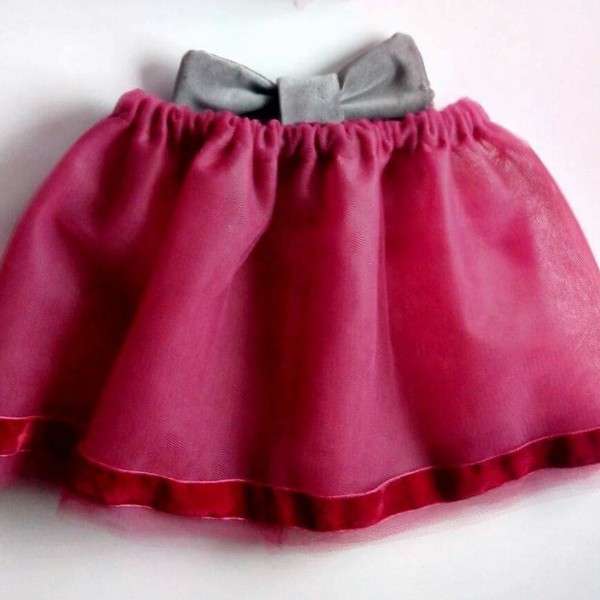 Τούλινη φούστα βρεφική/παιδική - φιόγκος, κορίτσι, δώρο, βελούδο, βελούδο, βρεφικά, για παιδιά, βρεφικά ρούχα - 3