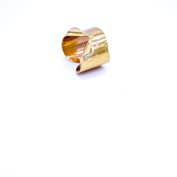 ''Scratch'' goldplated ring - statement, μοντέρνο, επιχρυσωμένα, αλπακάς, unisex, δώρα για άντρες, χριστουγεννιάτικα δώρα, αυξομειούμενα, δώρα για γυναίκες - 2