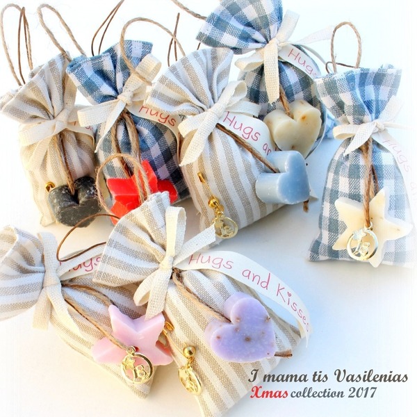 Γούρι αρωματικό πουγκί με σαπουνάκι - γούρι, πρωτότυπο, πρωτότυπα, χριστουγεννιάτικο, χριστουγεννιάτικα δώρα - 2