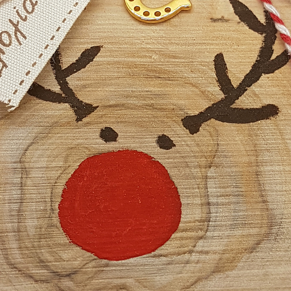 Γούρι 2018, Rudolf, Ρούντολφ το ελαφάκι - ξύλο, ξύλινο, χριστουγεννιάτικο, χριστουγεννιάτικα δώρα - 2