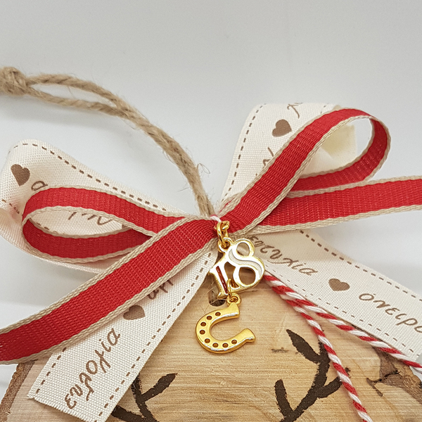 Γούρι 2018, Rudolf, Ρούντολφ το ελαφάκι - ξύλο, ξύλινο, χριστουγεννιάτικο, χριστουγεννιάτικα δώρα - 3