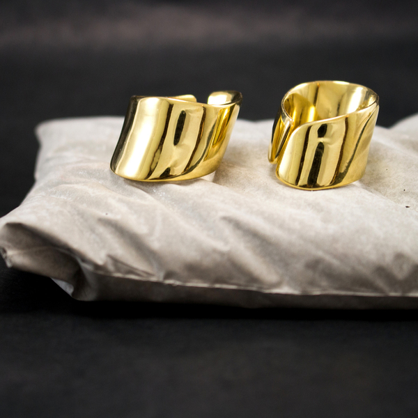 Curvy ring - silver 925 gold plated - statement, ασήμι, chic, μοντέρνο, chevalier, επιχρυσωμένα, επιχρυσωμένα, ασήμι 925, ασήμι 925, δαχτυλίδι, δαχτυλίδια, minimal, ασημένια, contemporary, μεγάλα, έλληνες σχεδιαστές, αυξομειούμενα - 4