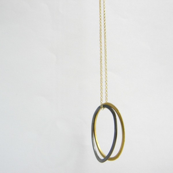 minimal circles - ασήμι, επιχρυσωμένα, ασήμι 925, μακρύ, κύκλος, δώρο, γεωμετρικά σχέδια, χειροποίητα, gift, δώρα για γυναίκες - 2