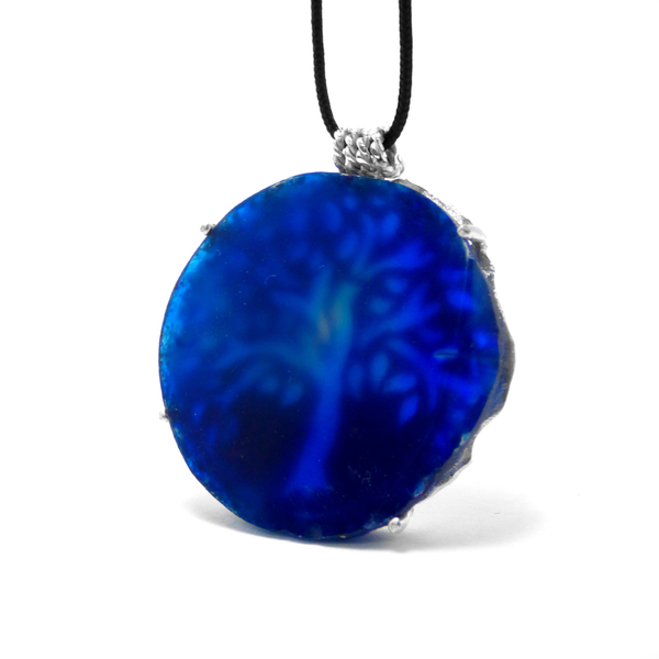 " Royal Blue Tree" - Μενταγιόν με έναν φυσικό Δαντελωτό Αχάτη! - statement, ημιπολύτιμες πέτρες, ημιπολύτιμες πέτρες, αχάτης, αχάτης, βραδυνά, fashion, vintage, design, ιδιαίτερο, μοναδικό, μοντέρνο, γυναικεία, sexy, επάργυρα, επάργυρα, μακραμέ, μακραμέ, donkey, κορδόνια, κορδόνια, χειροποίητα, must αξεσουάρ, γυναίκα, unisex, unique, ethnic, κρεμαστά, έλληνες σχεδιαστές, πρωτότυπα δώρα, αυξομειούμενα