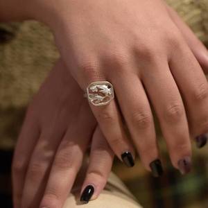 Δαχτυλίδι ασημένιο με πουλάκια - vintage, chevalier, ασήμι 925, πουλάκια, romantic, boho, ethnic, ρετρό, πουλάκι, αυξομειούμενα