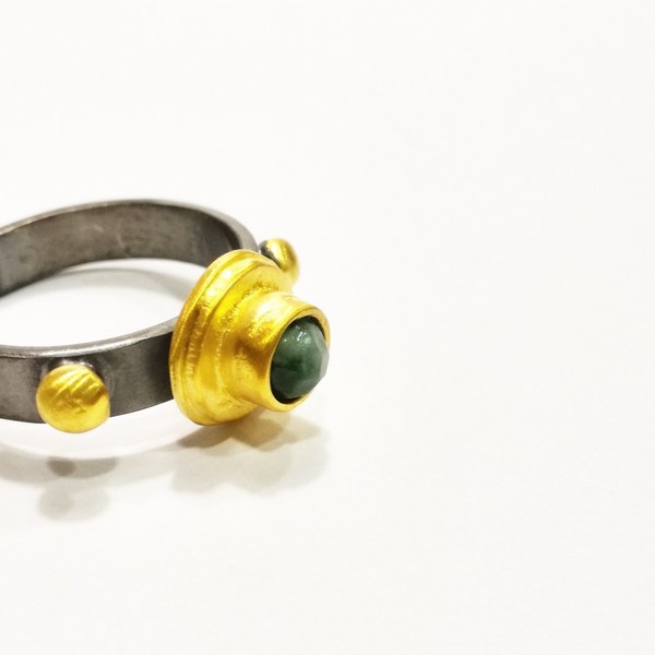 Δαχτυλίδι Σποράκια Καστόνι - statement, ασήμι, vintage, επιχρυσωμένα, ασήμι 925, δαχτυλίδι, δαχτυλίδια, minimal
