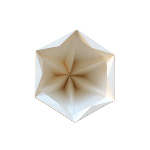 Χάρτινο μεταξοτυπημένο καπέλο λάμπας origami μακρόστενο - χαρτί, καπέλο, οροφής - 2