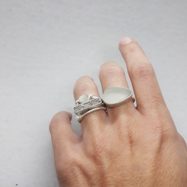 ○ Astypalaia | δαχτυλίδι από ασήμι 925 και άμμο | ελληνικά νησιά - ασήμι, μοναδικό, μοντέρνο, καλοκαίρι, ασήμι 925, ασήμι 925, δαχτυλίδι, χειροποίητα, βεράκια, rock - 3