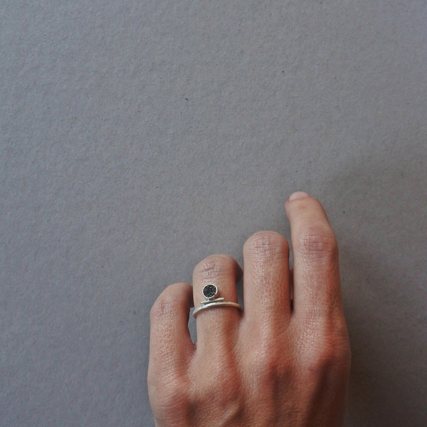 ○ yfalos | δαχτυλίδι ύφαλος| ασήμι 925 και άμμος - ασήμι, ασήμι 925 - 2