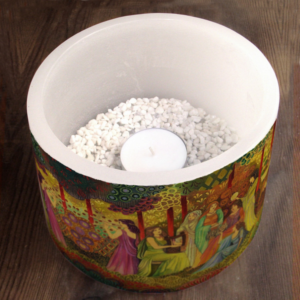 ΚΟΥΦΩΤΟ ΚΕΡΙ ΤΥΠΩΜΕΝΟ - διακοσμητικό, ζωγραφισμένα στο χέρι, ρεσώ & κηροπήγια, κερί, κερί - 4
