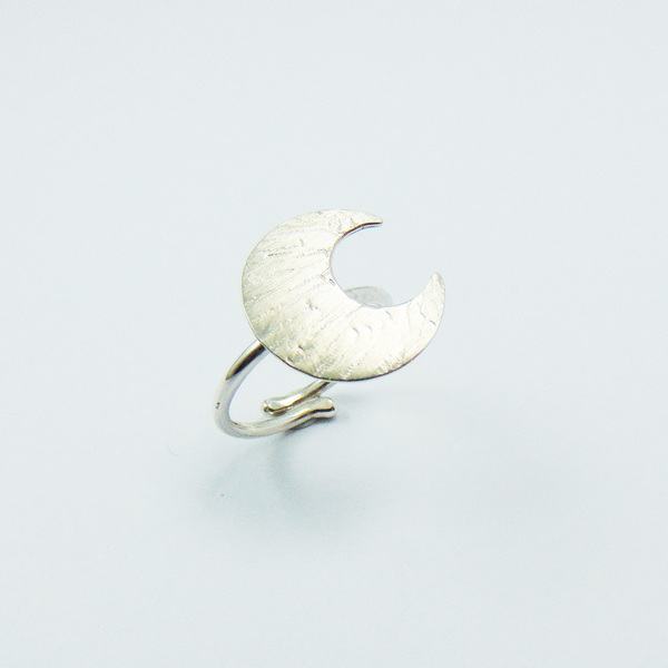 Ασημένιο δαχτυλίδι φεγγάρι - handmade, ασήμι 925, φεγγάρι, δαχτυλίδι, χειροποίητα, elegant, romantic