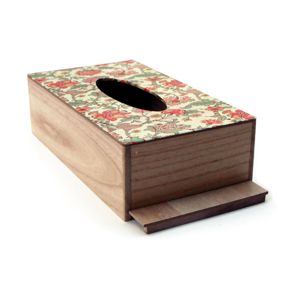 Ξύλινο διακοσμητικό κουτάκι χαρτοπετσέτας - ξύλο, λουλούδια, κουτί, ακρυλικό, ξύλινο, πρωτότυπα δώρα - 4