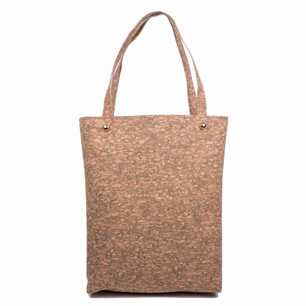 Τσάντα Ώμου από Φελλό "Total dark beige cork " - ύφασμα, ώμου, χειροποίητα, φελλός, μεταλλικά στοιχεία