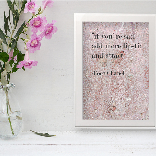 Dusty Pink Αφισα Coco Chanel / typography print Coco Chanel - εκτύπωση, διακοσμητικό, γυναικεία, χαρτί, επιτοίχιο, δώρο, τοίχου, αφίσες, πρωτότυπο, gift, gift idea, δώρα γενεθλίων, δώρα για γυναίκες - 3