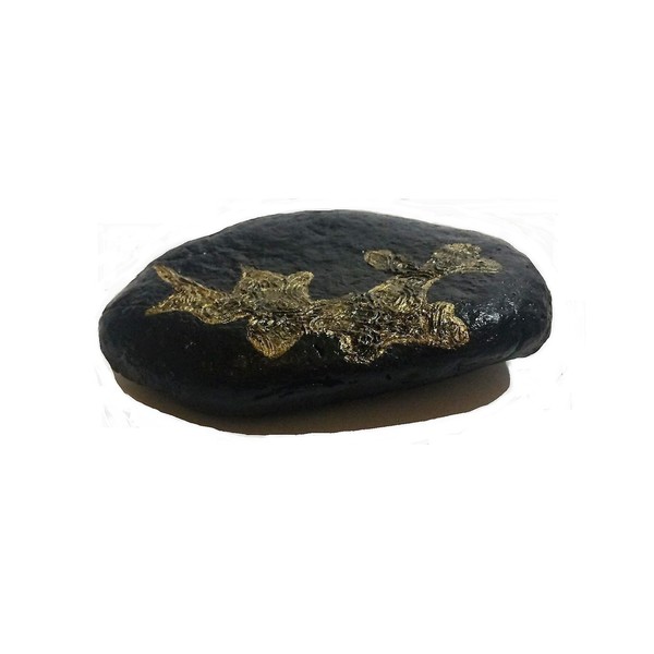 Sculpture | Painted stone - ημιπολύτιμες πέτρες, ζωγραφισμένα στο χέρι, μοναδικό, πέτρα, χρυσό, δώρο, διακόσμηση, ακρυλικό, πέτρες, unique, Black Friday, διακοσμητικές πέτρες, βότσαλα