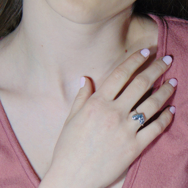 Ασημένιο δαχτυλίδι καρδούλα - ασήμι, βραδυνά, ιδιαίτερο, μοναδικό, μοντέρνο, ασήμι 925, καρδιά, δαχτυλίδι, χειροποίητα, romantic, minimal, βεράκια, αυξομειούμενα - 4