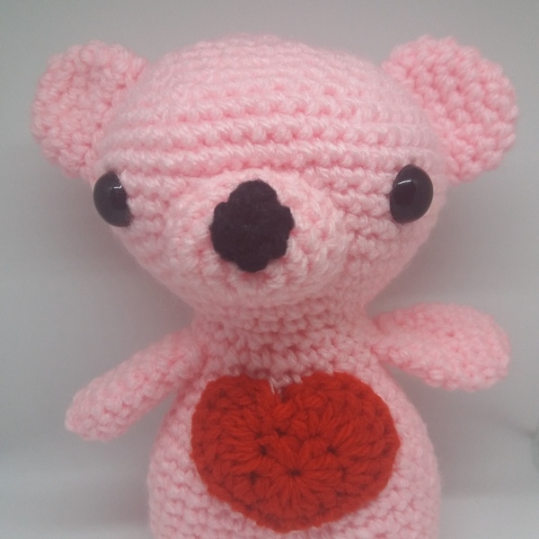 Αρκουδάκι SOS Valentine's Day Limited Edition - νήμα, καρδιά, βελονάκι, αρκουδάκι, δώρα αγίου βαλεντίνου