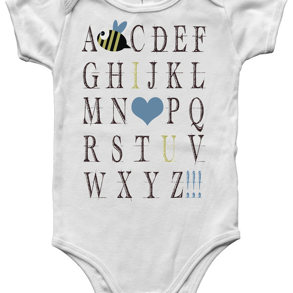 ❥Alphabet letters, I <3 you!!!| ❥Φορμάκι μωρού/ παιδικό μπλουζάκι - minimal, βρεφικά, gift, βρεφικά φορμάκια, gift idea, δώρο για νεογέννητο, δώρα για μωρά, μαιευτήριο, βρεφικά ρούχα