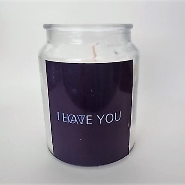 Love or Hate Candle Decor - γυαλί, δώρα για άντρες, δώρα αγίου βαλεντίνου, δώρα για γυναίκες
