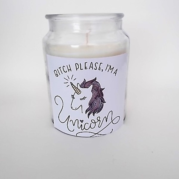 I Am A Unicorn Candle Decor - γυαλί, decor, μονόκερος, gift idea, δώρα για γυναίκες