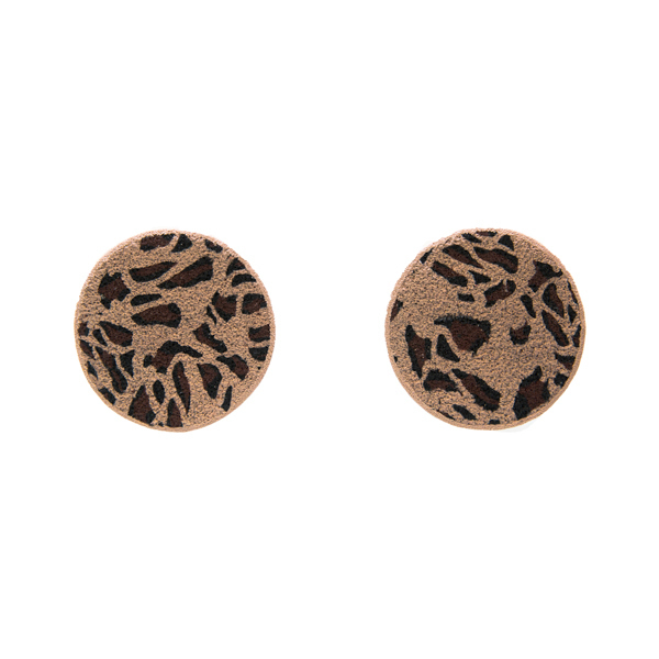 "P. Adersi" - handmade polymer clay leopard fashion earrings - animal print, μοντέρνο, γυναικεία, πηλός, χειροποίητα, καρφωτά, contemporary, fashion jewelry, polymer clay, polymer clay