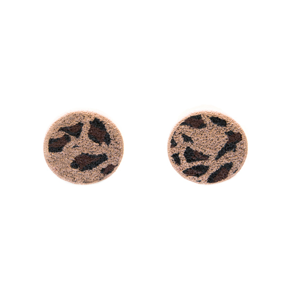 "P. Sindica" - polymer clay handmade leopard earrings - statement, animal print, fashion, μοντέρνο, γυναικεία, πηλός, πηλός, καρφωτά, fashion jewelry, polymer clay, polymer clay