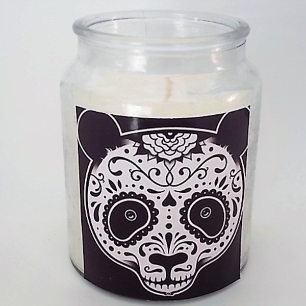 Panda Sugar Skull Candle Decor - γυαλί, gift idea, δώρα για άντρες, δώρα για γυναίκες