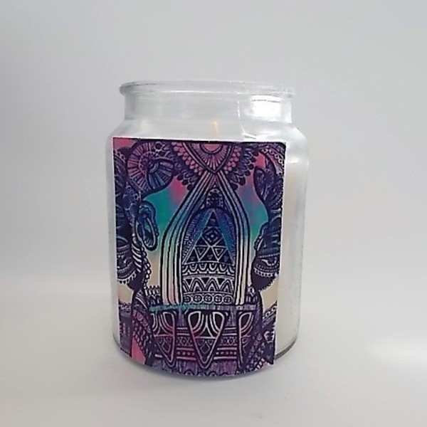 Elephant Tribal Candle Decor - γυαλί, gift idea, δώρα για άντρες, δώρα για γυναίκες