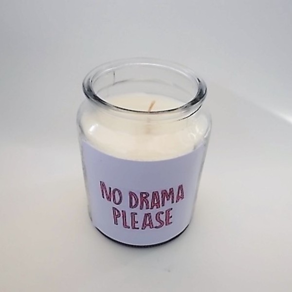 No Drama Candle Decor - γυαλί, decor, κερί, gift idea, δώρα για γυναίκες - 2