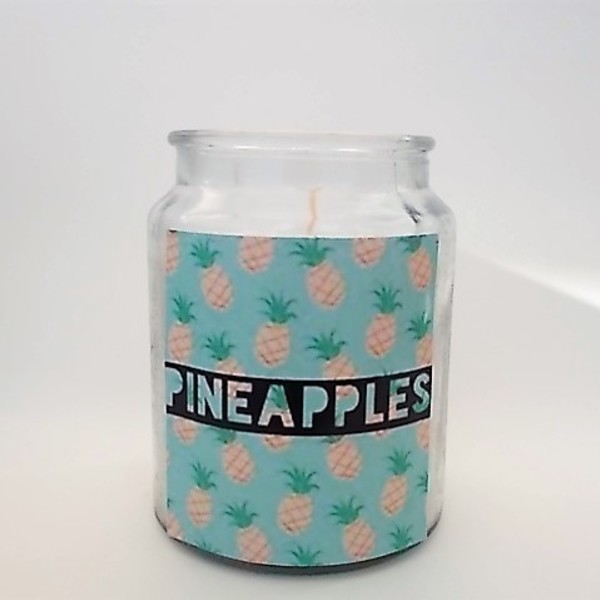 Pineapples Candle Decor - γυαλί, gift idea, δώρα για άντρες, δώρα για γυναίκες