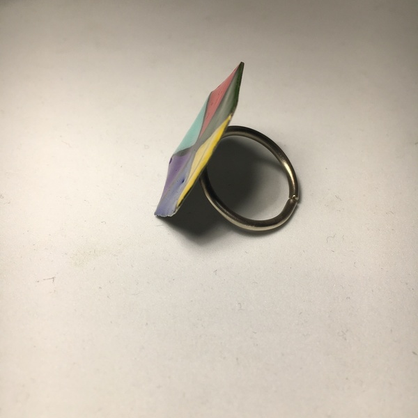 Χαρταετός - πολύχρωμο, γυαλί, μοντέρνο, δαχτυλίδι, σμαλτο - 2