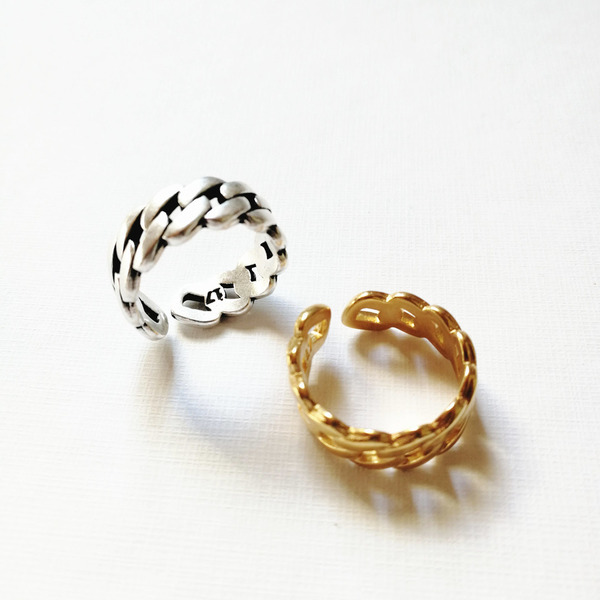 Δαχτυλίδι chain - αλυσίδες, επιχρυσωμένα, ορείχαλκος, επάργυρα, δαχτυλίδι, minimal, βεράκια, boho, ethnic, αυξομειούμενα - 2