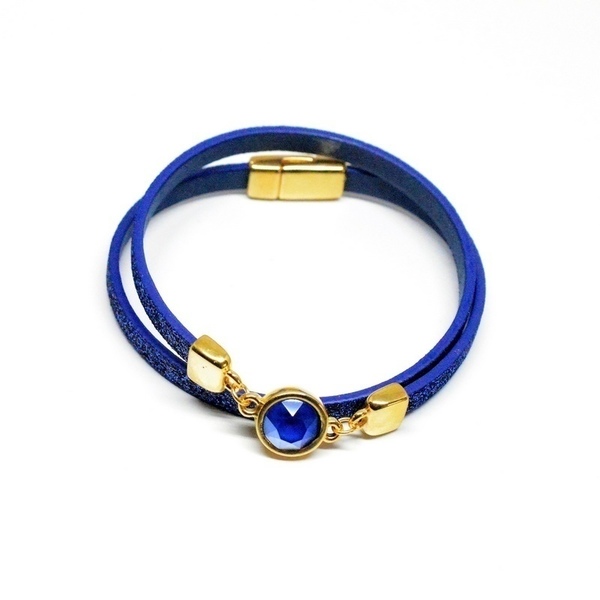 Βραχιόλι blue glitter/Swarovski Capri Blue V1624 - swarovski, swarovski, βραχιόλι, bracelet