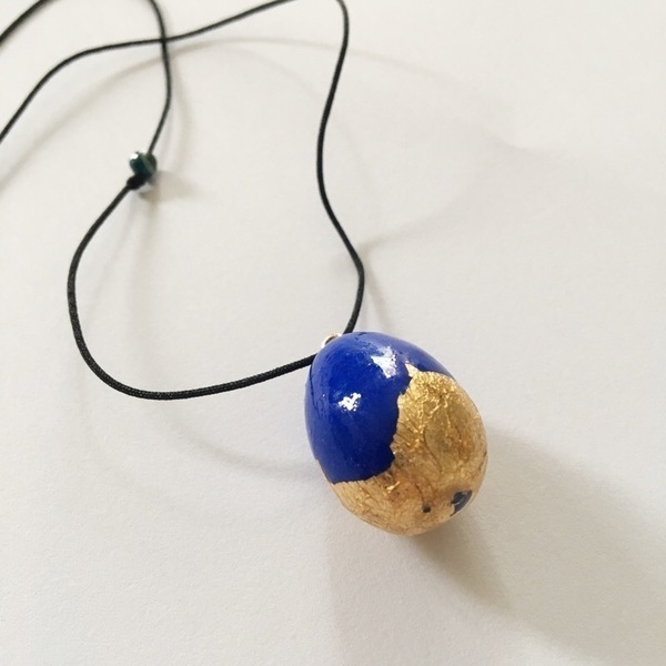Medium Μπλε Ηλεκτρίκ Αυγουλάκι - ημιπολύτιμες πέτρες, αχάτης, handmade, γυαλί, design, ιδιαίτερο, μοναδικό, πηλός, πρωτότυπο, χειροποίητα, κρεμαστά, αυξομειούμενα