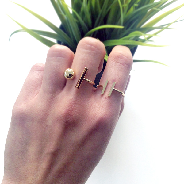 Minimal δαχτυλίδι με διπλή μπαρίτσα - γυναικεία, δαχτυλίδι, γεωμετρικά σχέδια, minimal, μικρά, αυξομειούμενα, φθηνά - 2
