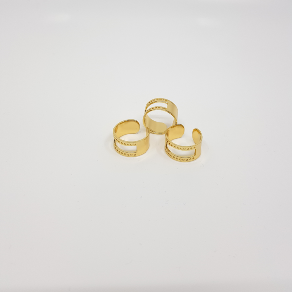 Δαχτυλίδι Μεταλλικό Χρυσό - δαχτυλίδι, μεταλλικό