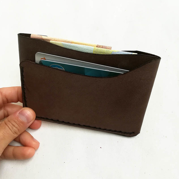 Δερμάτινο πορτοφόλι τσέπης - δέρμα, minimal