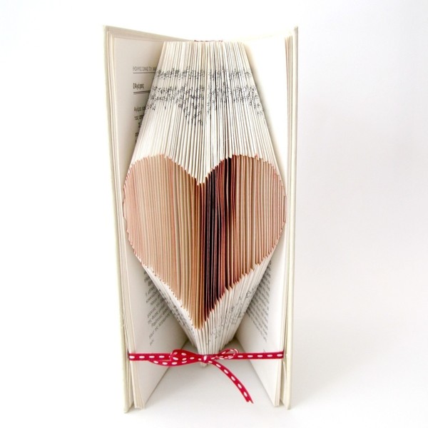 Βιβλίο καρδιά - διακοσμητικό, καρδιά, χαρτί, διακοσμητικά - 3