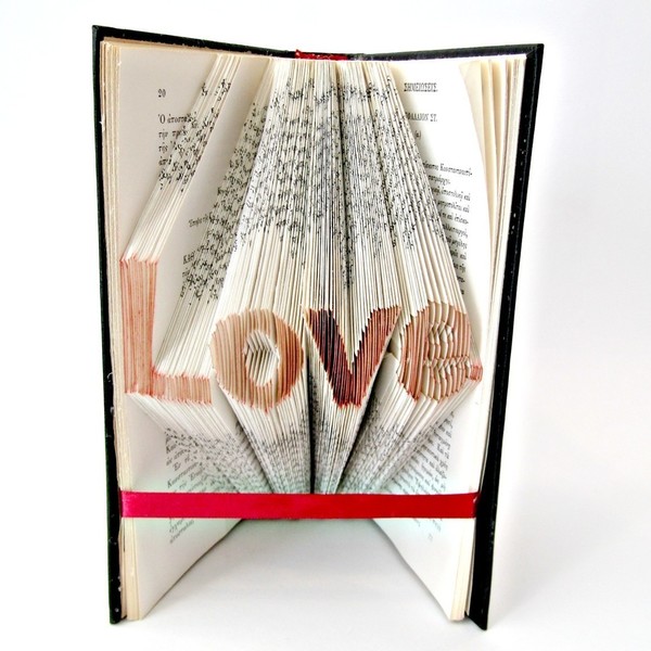 Βιβλίο love - κορδέλα, διακοσμητικό, ιδιαίτερο, μοναδικό, δώρο, διακόσμηση, αγάπη, πρωτότυπο, χειροποίητα, Black Friday, για όλο τον χρόνο