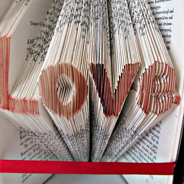 Βιβλίο love - κορδέλα, διακοσμητικό, ιδιαίτερο, μοναδικό, δώρο, διακόσμηση, αγάπη, πρωτότυπο, χειροποίητα, Black Friday, για όλο τον χρόνο - 2