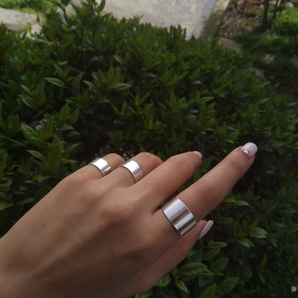 Δαχτυλίδι Minimal - ορείχαλκος, επάργυρα, δαχτυλίδι, minimal, βεράκια, αυξομειούμενα - 3