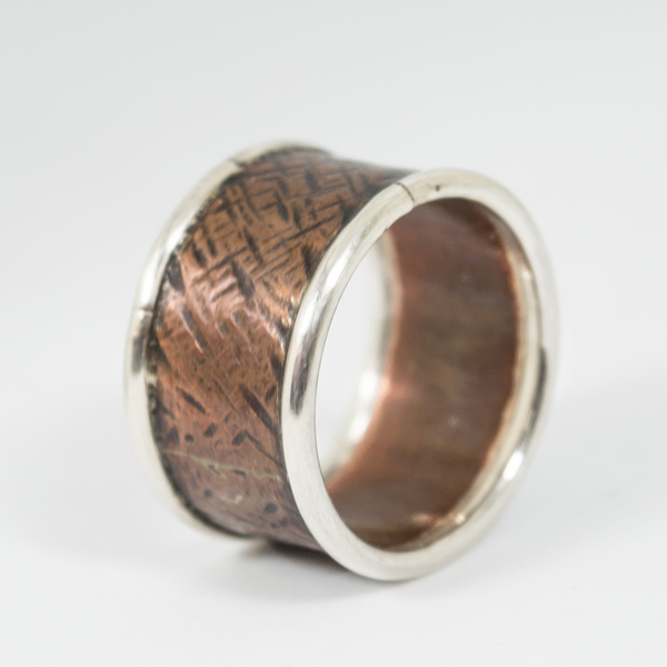 Ανδρικό και γυναικείο δαχτυλίδι από Χαλκό και Ασήμι - ασήμι, γυναικεία, ασήμι 925, ανδρικά, χαλκός, χαλκός, δαχτυλίδι, δαχτυλίδια, χειροποίητα, personalised, δώρα για άντρες - 2
