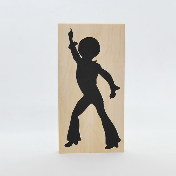 Disco silhouette - ξύλο, δώρο, σπίτι, χειροποίητα, δωμάτιο, ξύλινο, μινιατούρες φιγούρες - 2