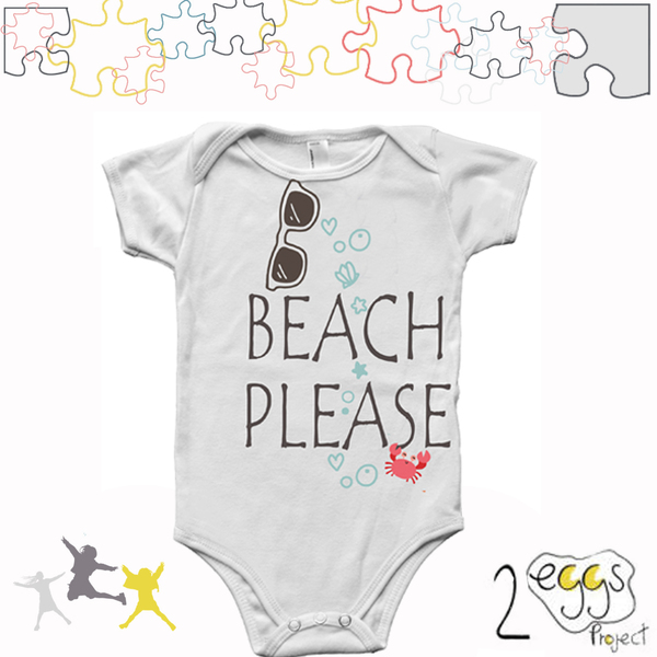❥Beach please!| ❥Φορμάκι μωρού/ παιδικό μπλουζάκι - βρεφικά, βρεφικά φορμάκια, βρεφικά ρούχα - 2