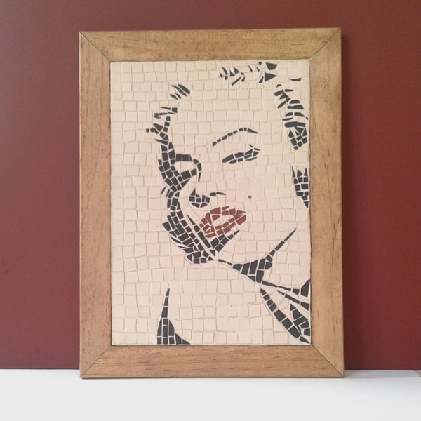 Merilyn Monroe - διακοσμητικό, ξύλο, πίνακες & κάδρα, κεραμικό, χειροποίητα, πέτρες - 2