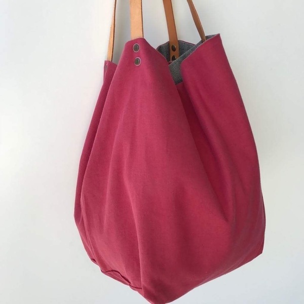 Χειροποίητη τσάντα ώμου oversized διπλής όψης - καλοκαίρι, ώμου, διπλής όψης, τσάντα, χειροποίητα, μεγάλες, παραλία, αξεσουάρ, minimal, must αξεσουάρ - 3