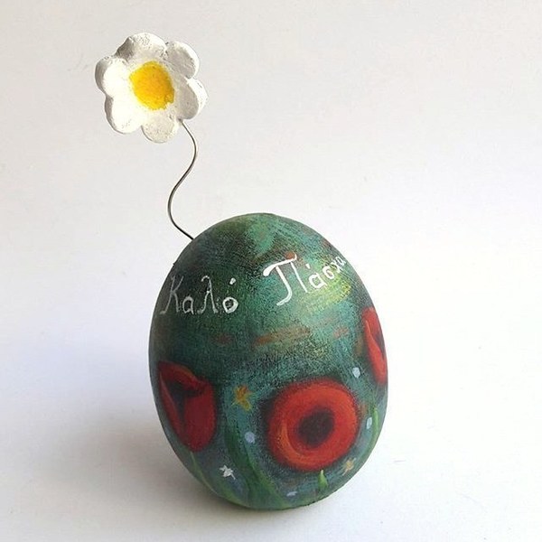 Ξύλινο Πασχαλινό Αυγό! - διακοσμητικό, μοναδικό, ανοιξιάτικο, δώρο, λουλούδια, αυγό