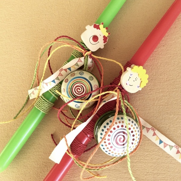 Λαμπάδα Γιό-γιό - παιχνίδι, λαμπάδες, πρωτότυπο, κερί, πάσχα, μεταλλικό, δώρο για πάσχα, για παιδιά - 2