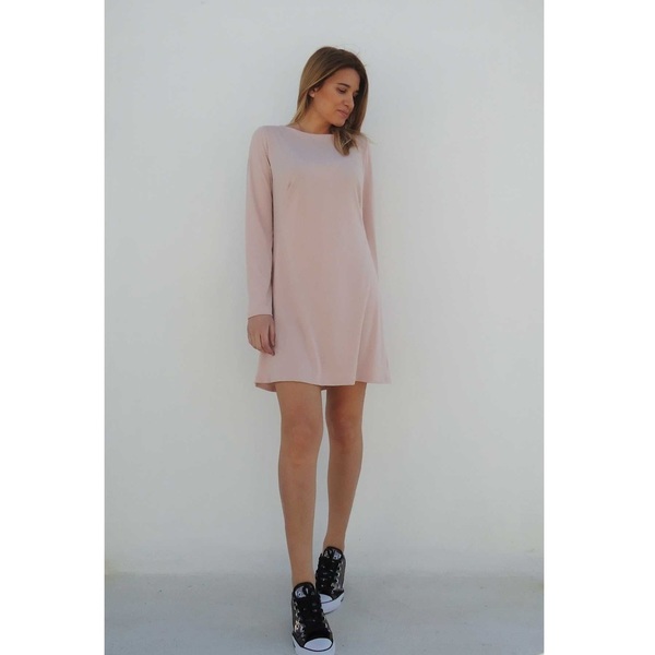 Ροζ κοντό φόρεμα - ροζ, ελαστικό, mini - 2
