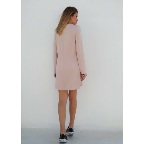 Ροζ κοντό φόρεμα - ροζ, ελαστικό, mini - 5